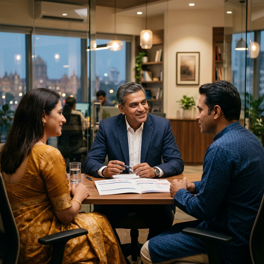 DB Insurance advisor with clients